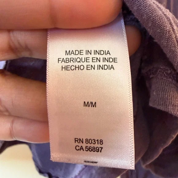 Lucky Brand Embroidered Boho Top Purple Long Sleeve Size Medium - Picture 6 of 6